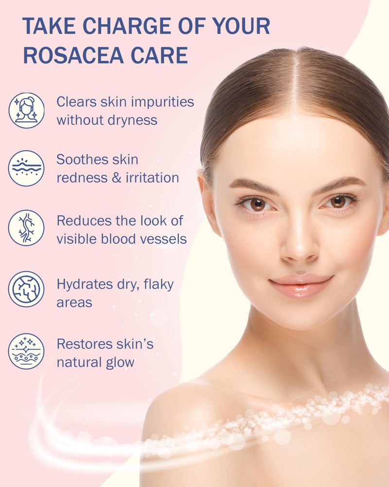 e70 Rosacea Treatment Skincare Face Wash for Women & Men - Gentle Face Cleanser Moisturizer Redness Reducing Skin Care with Aloe Vera, Hyaluronic Acid & Fruit Extracts, Made in USA (8 fl. oz) - Image 4